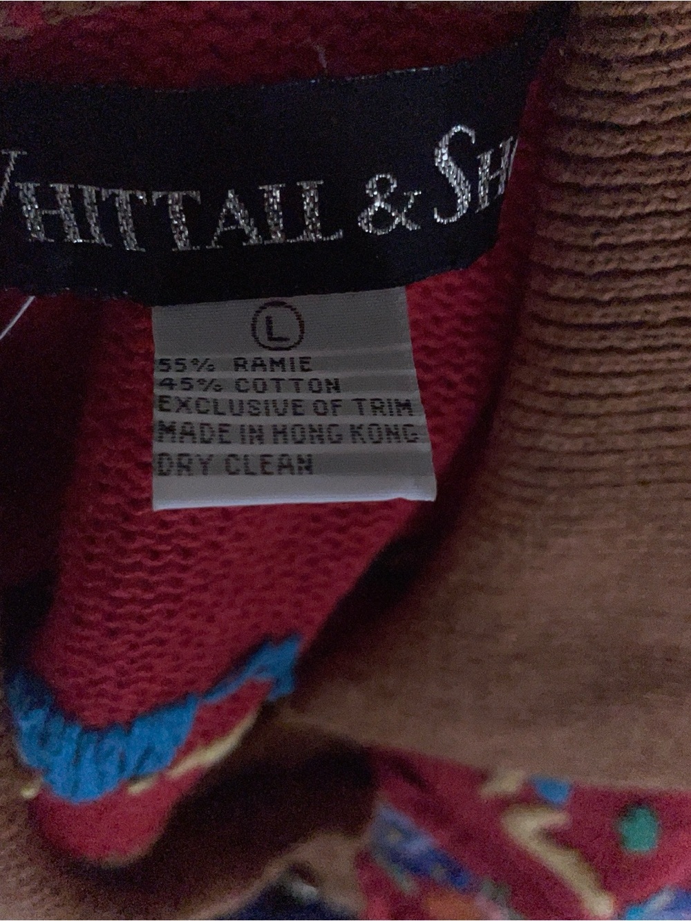 Embroidered Brown & Red‎ Fringe Button-Up Cardigan - Picture 9 of 10